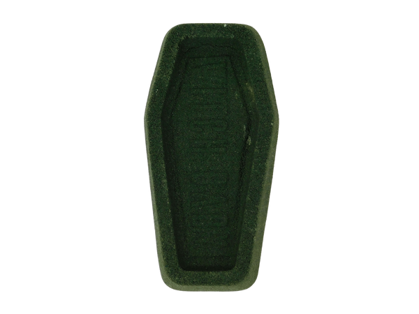 black coffin shaped bath bomb